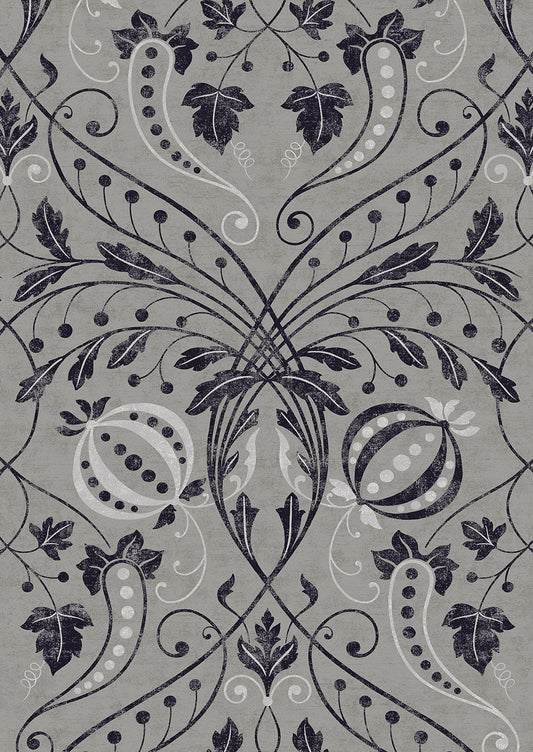 Chateau Wallpaper - Gray - Lewis & Wood