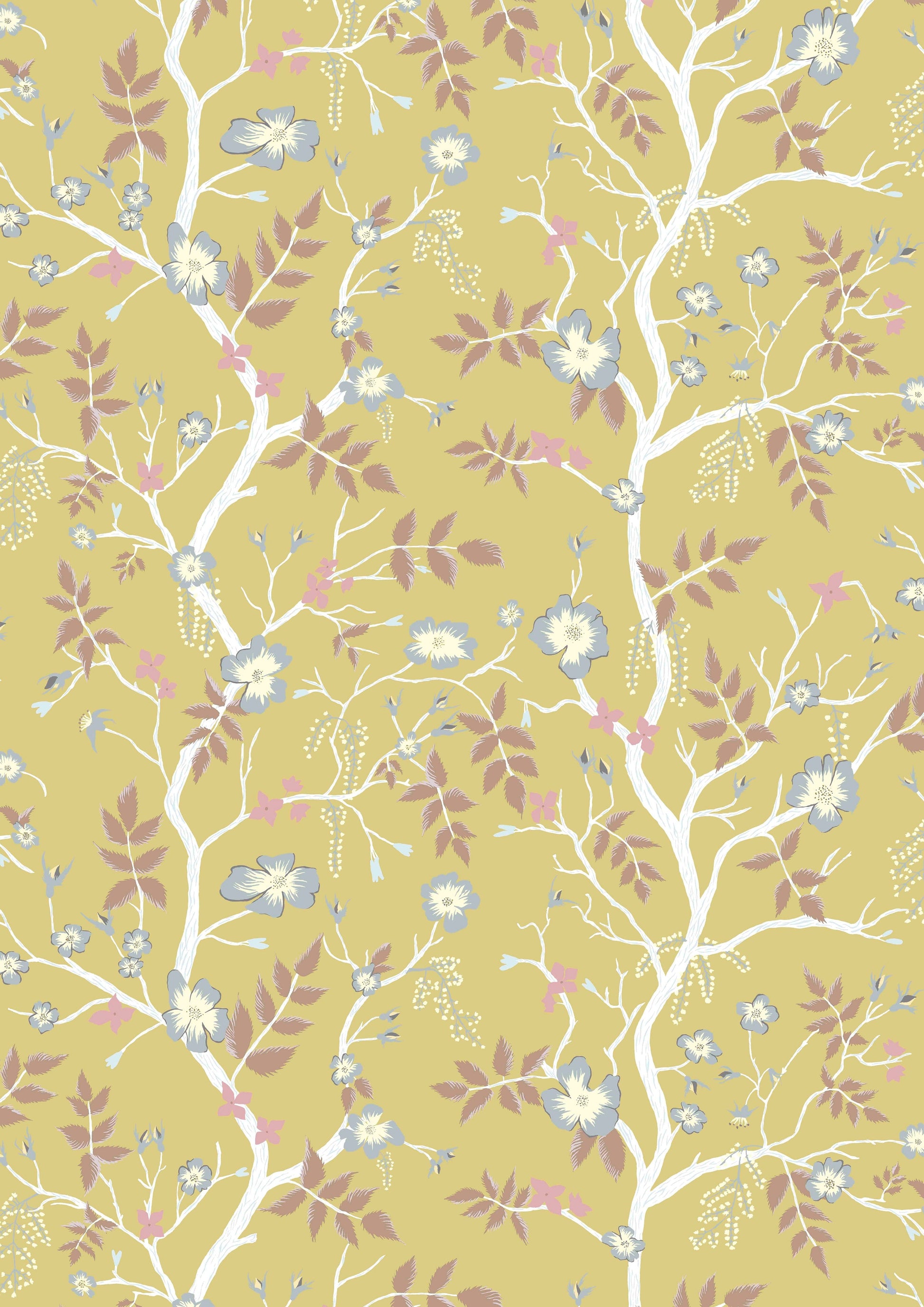 Cinda's Roses Room Wallpaper - Yellow
