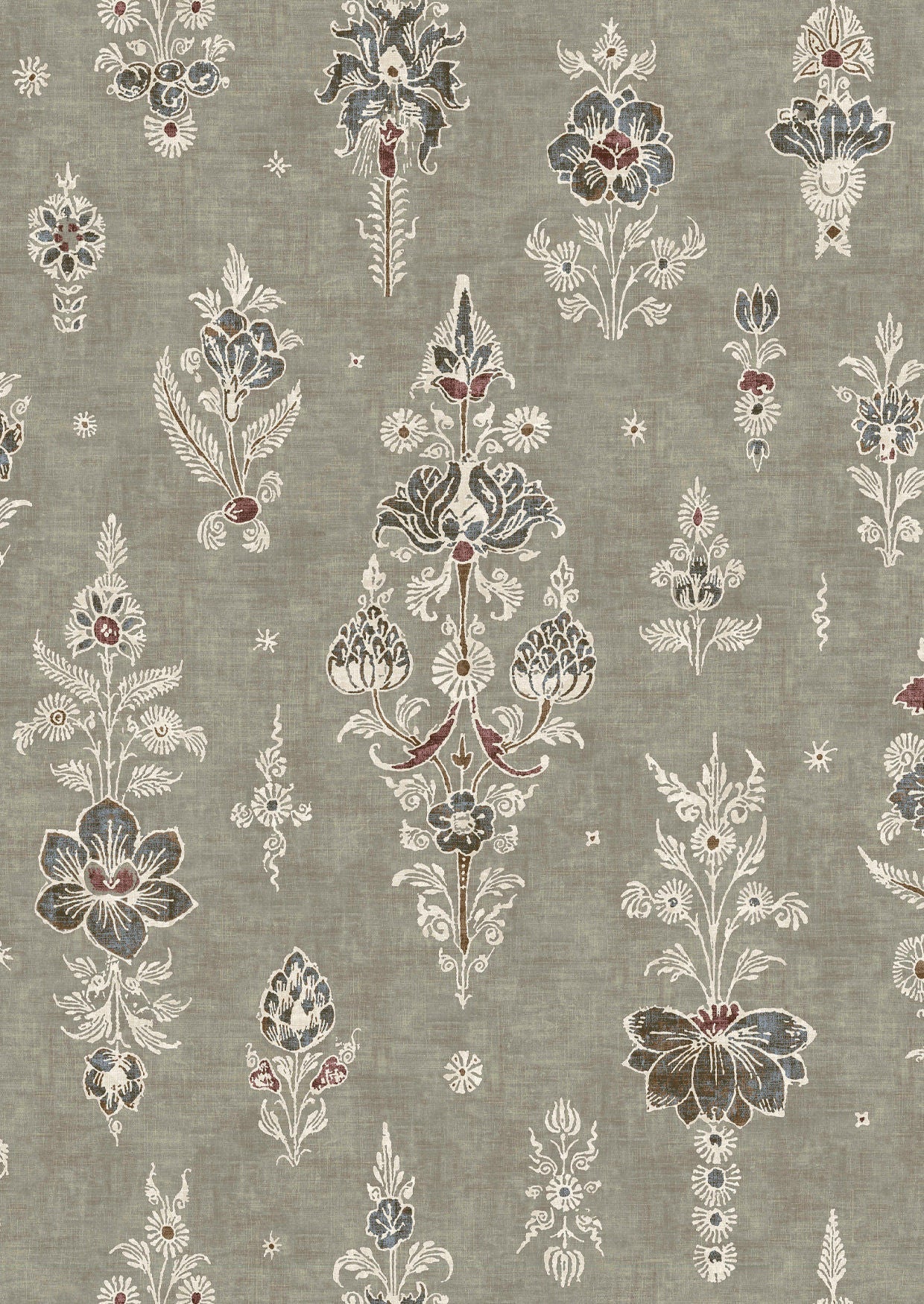 Citadel Fig Wallpaper - Gray - Lewis & Wood