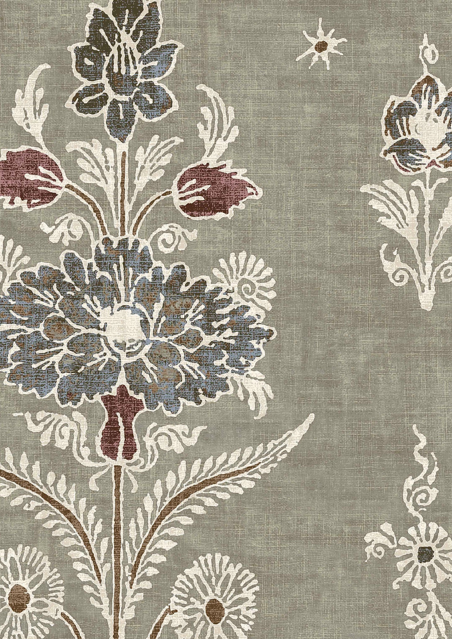 Citadel Fig Wallpaper - Gray - Lewis & Wood