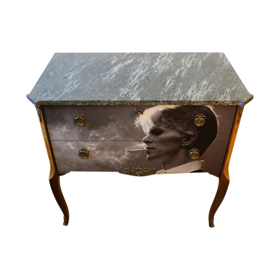 Gustavian Style Commode with Musical  Design - Pair