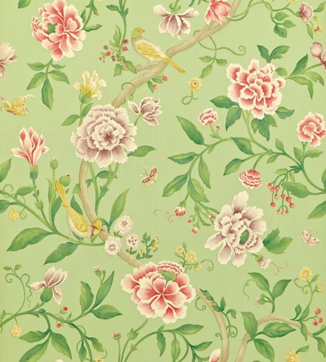 Porcelain Garden Wallpaper - Green