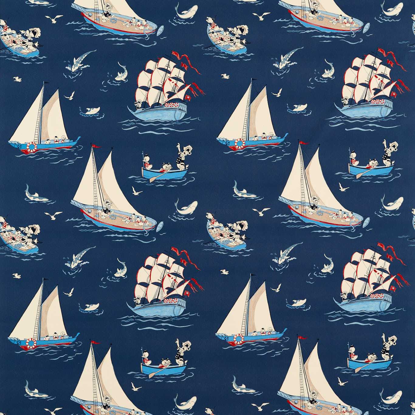 Donald Nautical Night Fishing Fabric