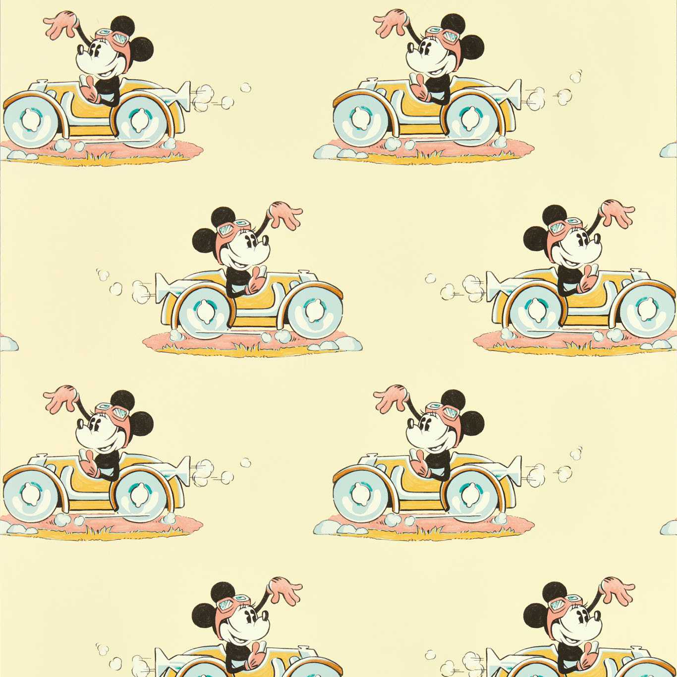 Minnie On The Move Sherbet Wallpaper