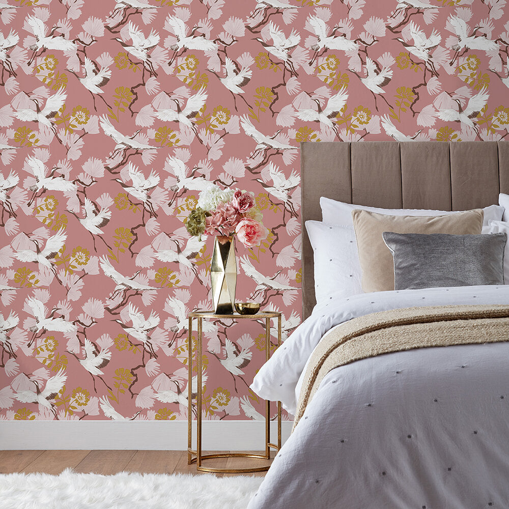 Demoiselle Room Wallpaper - Pink