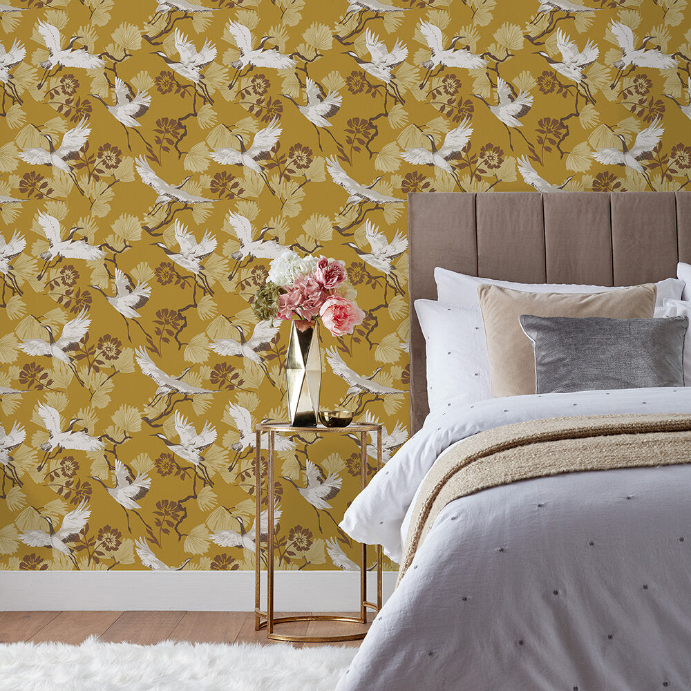 Demoiselle Room Wallpaper - Yellow