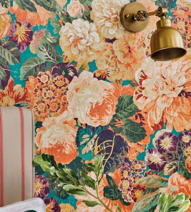 Very Rose And Peony Room Wallpaper 3 - Multicolor