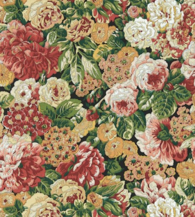 Rose And Peony Wallpaper - Multicolor