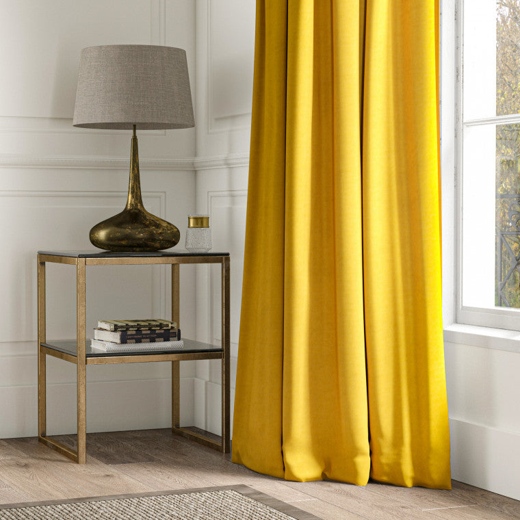 DOWNHAM Saffron Velvet Fabric - Warner House