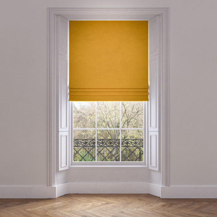 DOWNHAM Saffron Velvet Fabric - Warner House