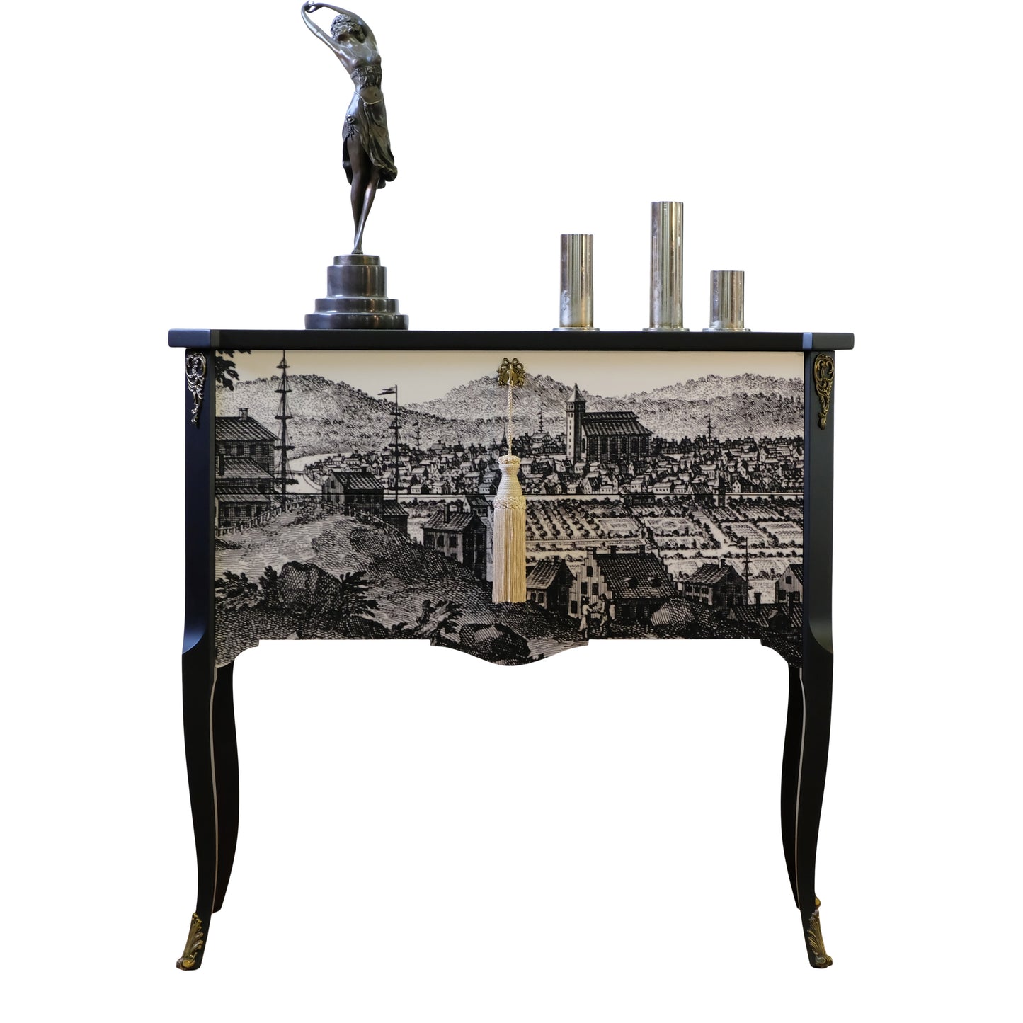 Gustavian Commode with 17th Century Style Print (Single)