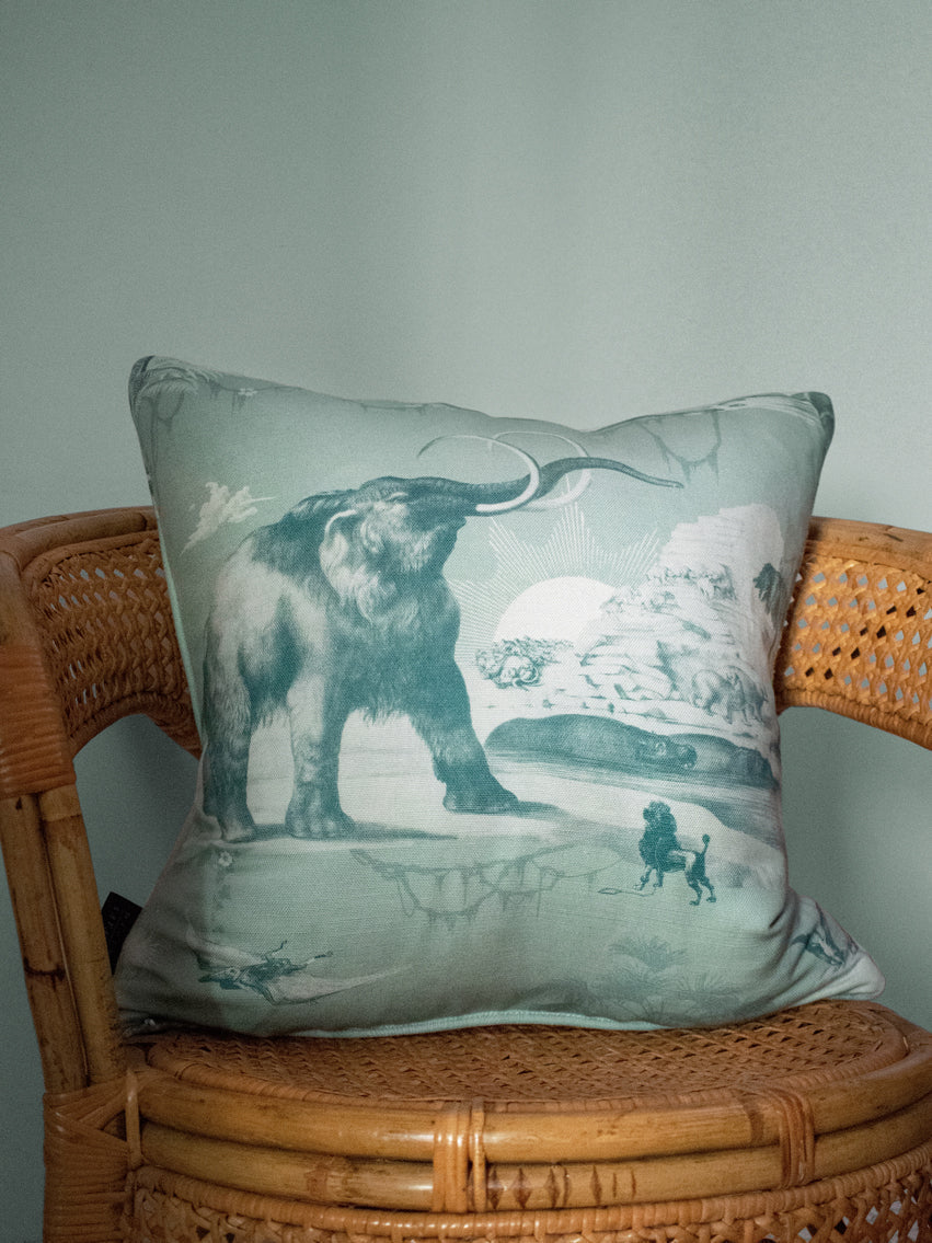 Extinctopia 'Peppermint' Room Linen Cushion