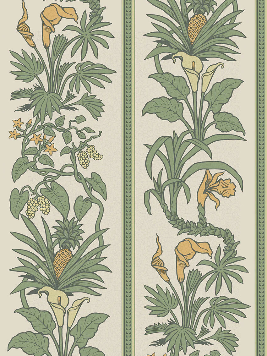 Botanize Heritage 'Palm Green' Recycled Velvet Fabric