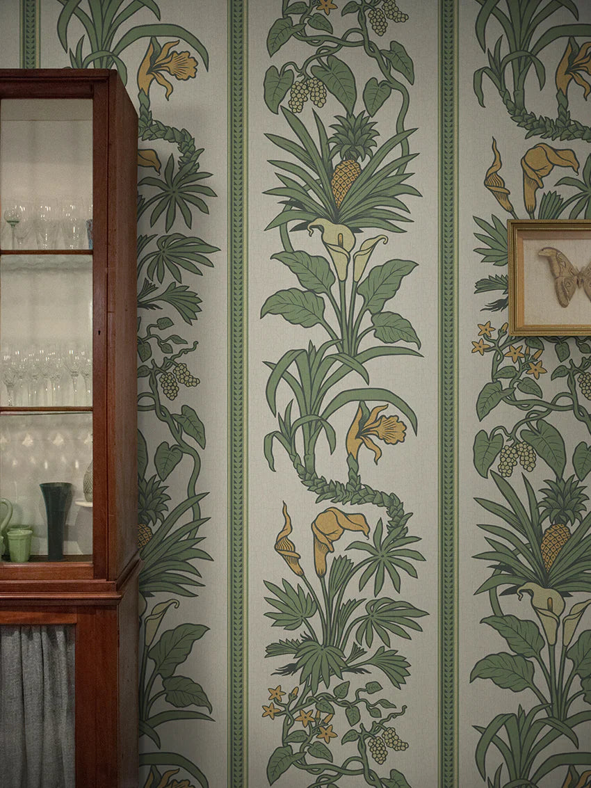 Botanize Heritage 'Palm Green' Recycled Room Velvet Fabric