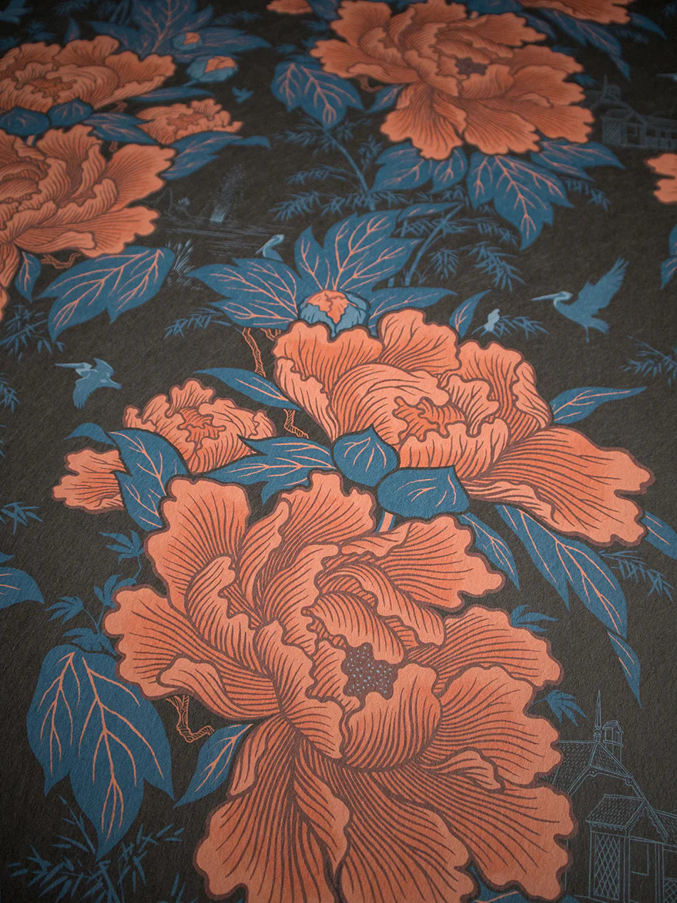 Bloomin' Marvellous 'Coral Charm' Recycled Room Velvet Fabric