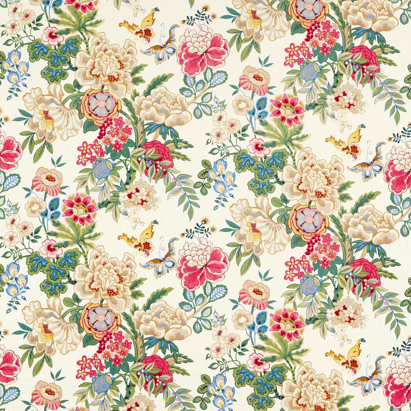 Emperor Peony Fabric - Pink