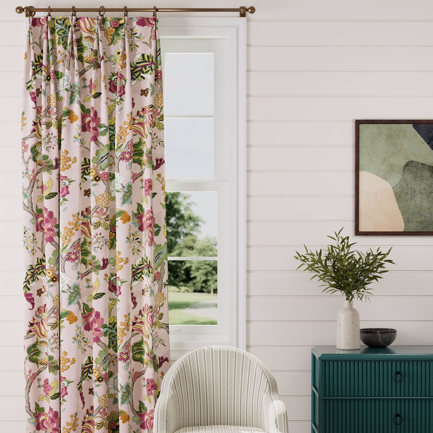 Fusang Tree Room Fabric - Pink