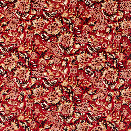 Amara Butterfly Fabric - Red