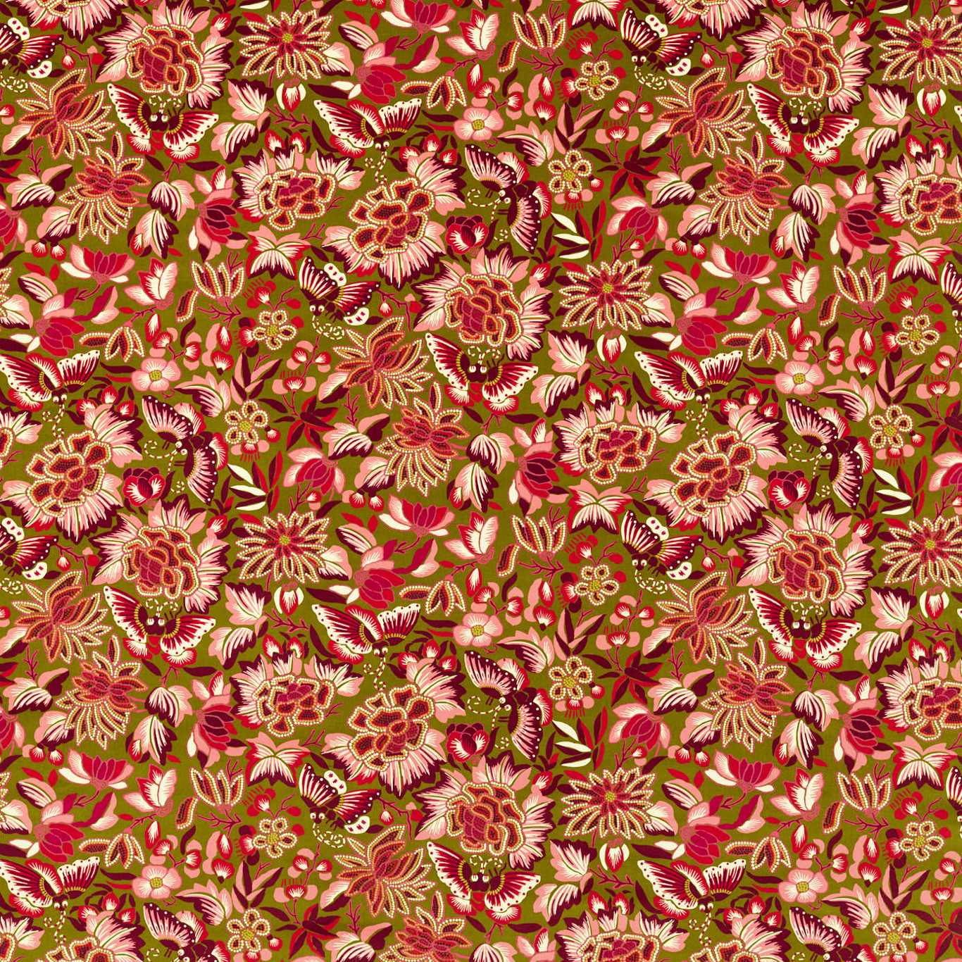 Amara Butterfly Fabric - Green