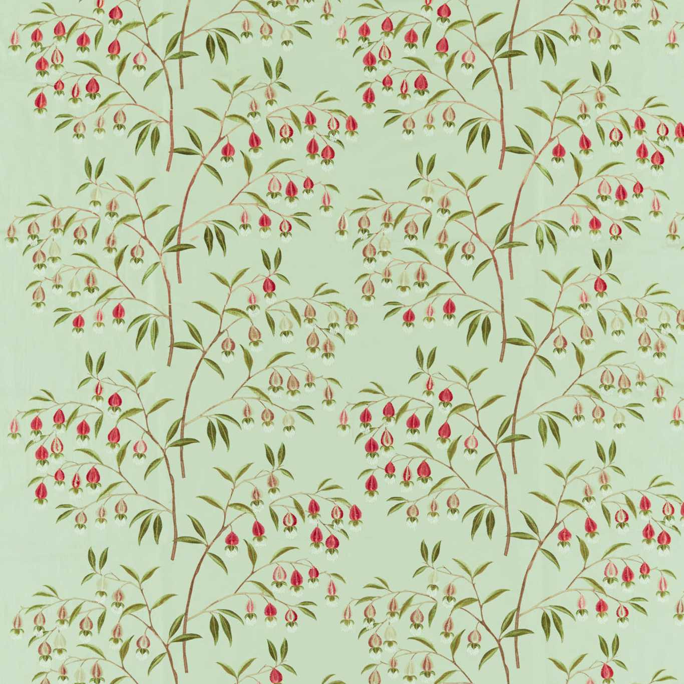 Chinese Lantern Fabric - Green