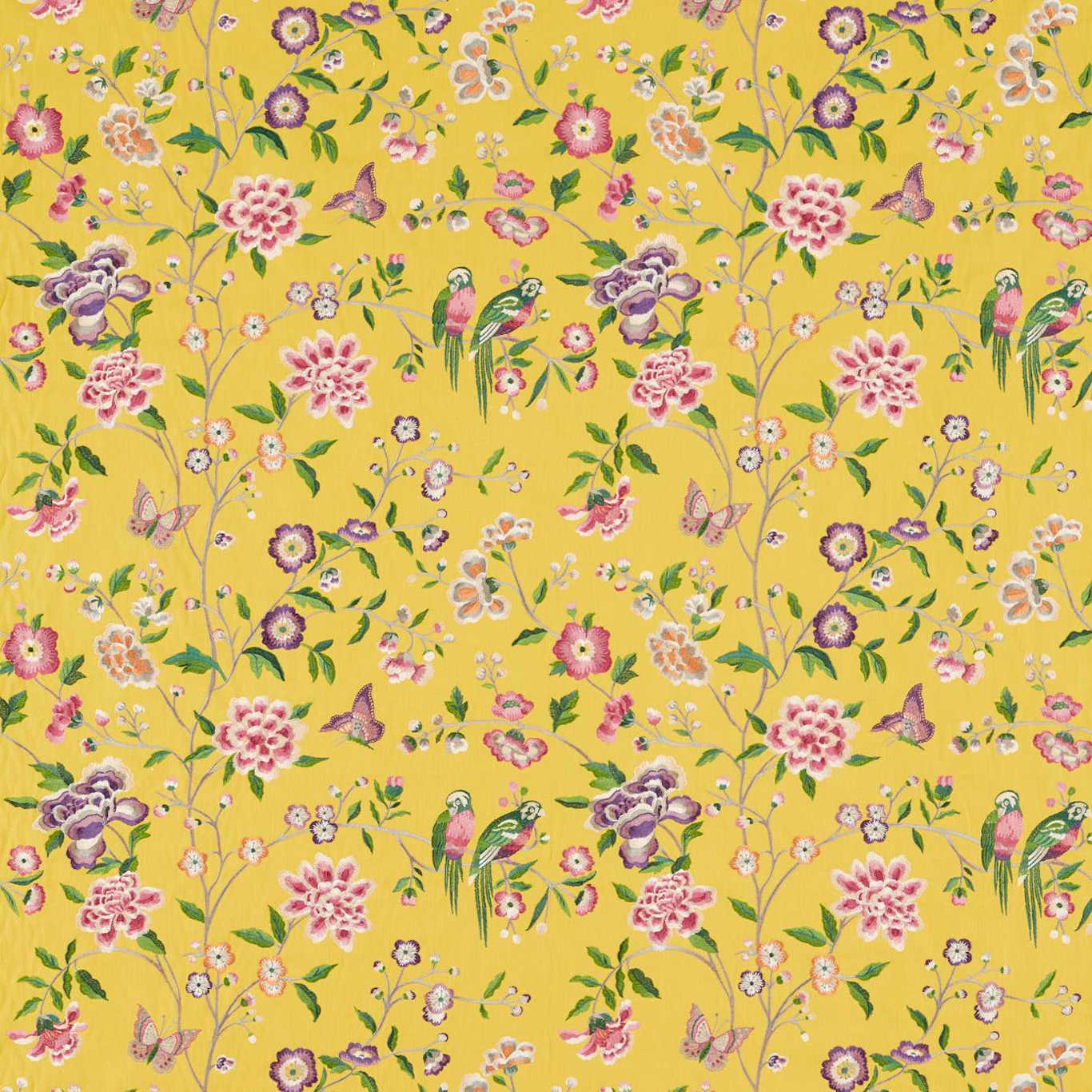 Chinoiserie Hall Fabric - Yellow