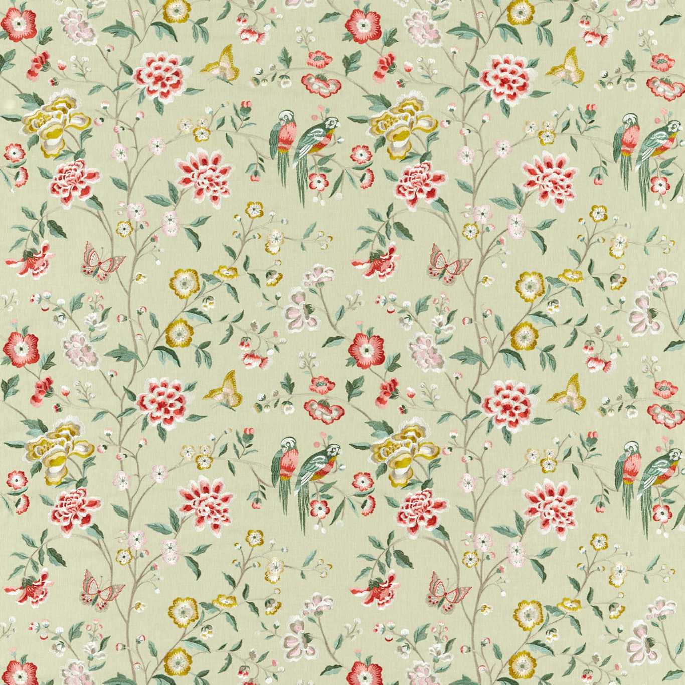 Chinoiserie Hall Fabric - Green