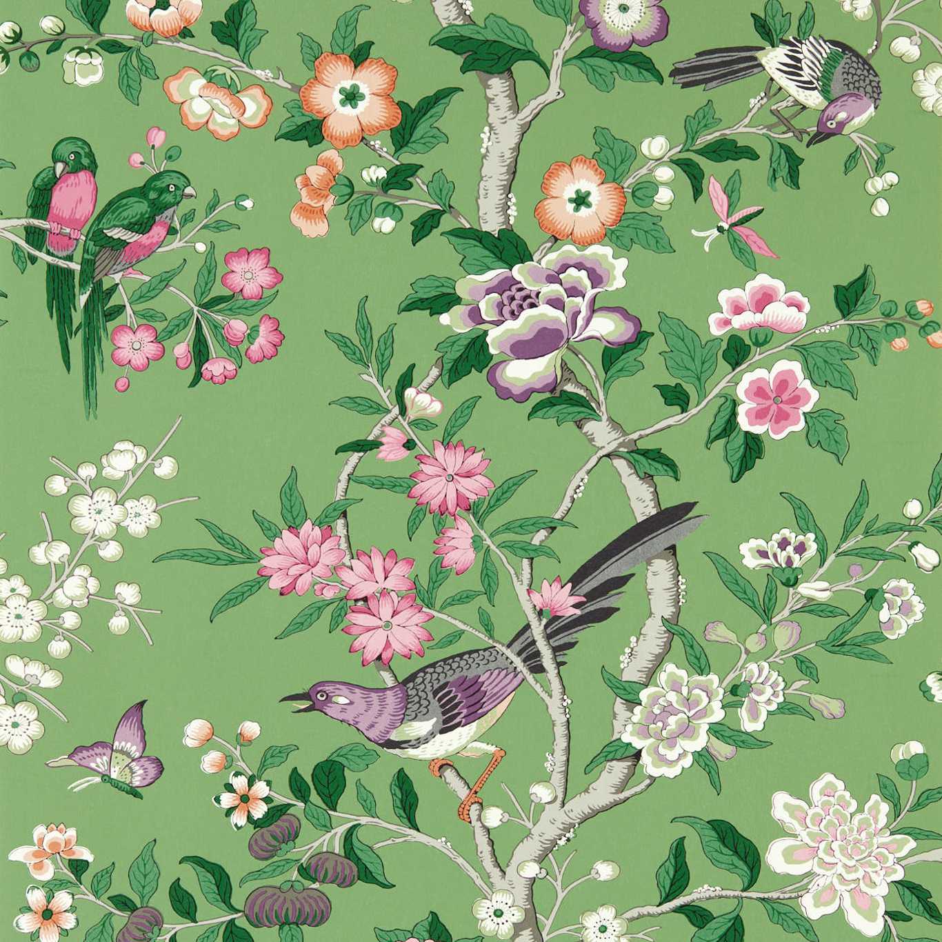 Chinoiserie Hall Wallpaper - Green
