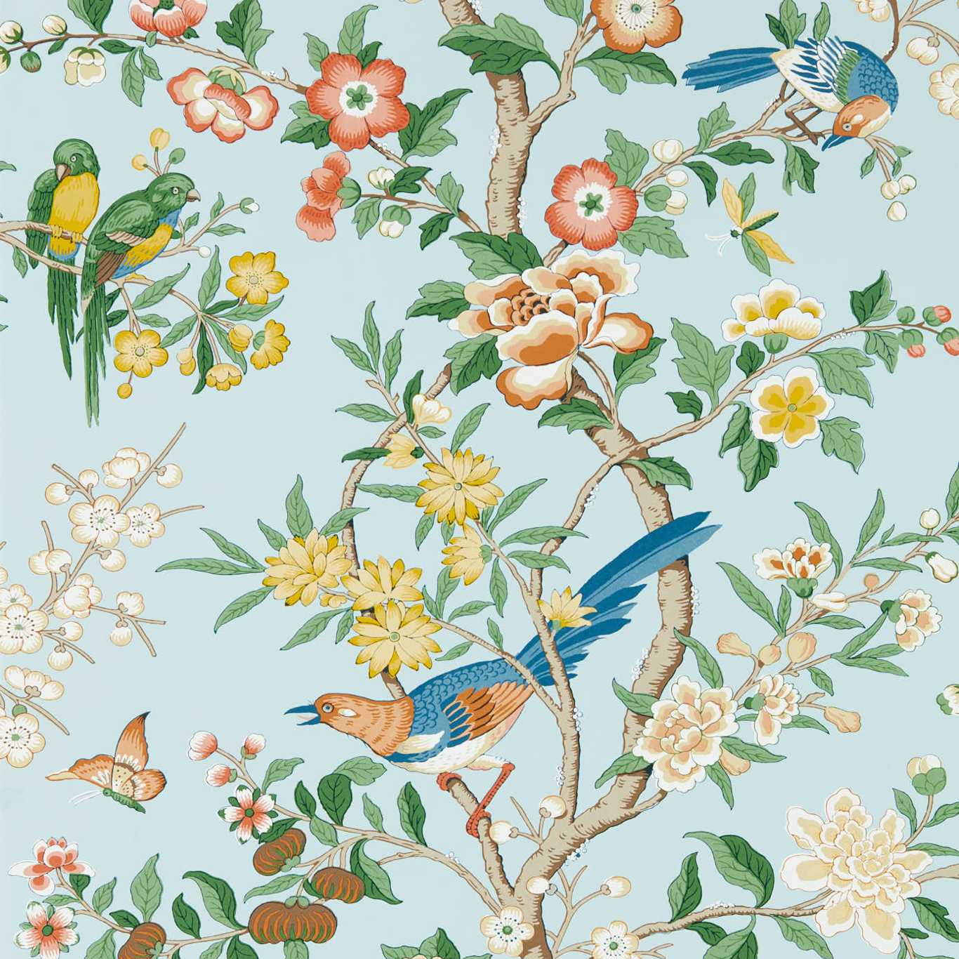 Chinoiserie Hall Wallpaper - Teal
