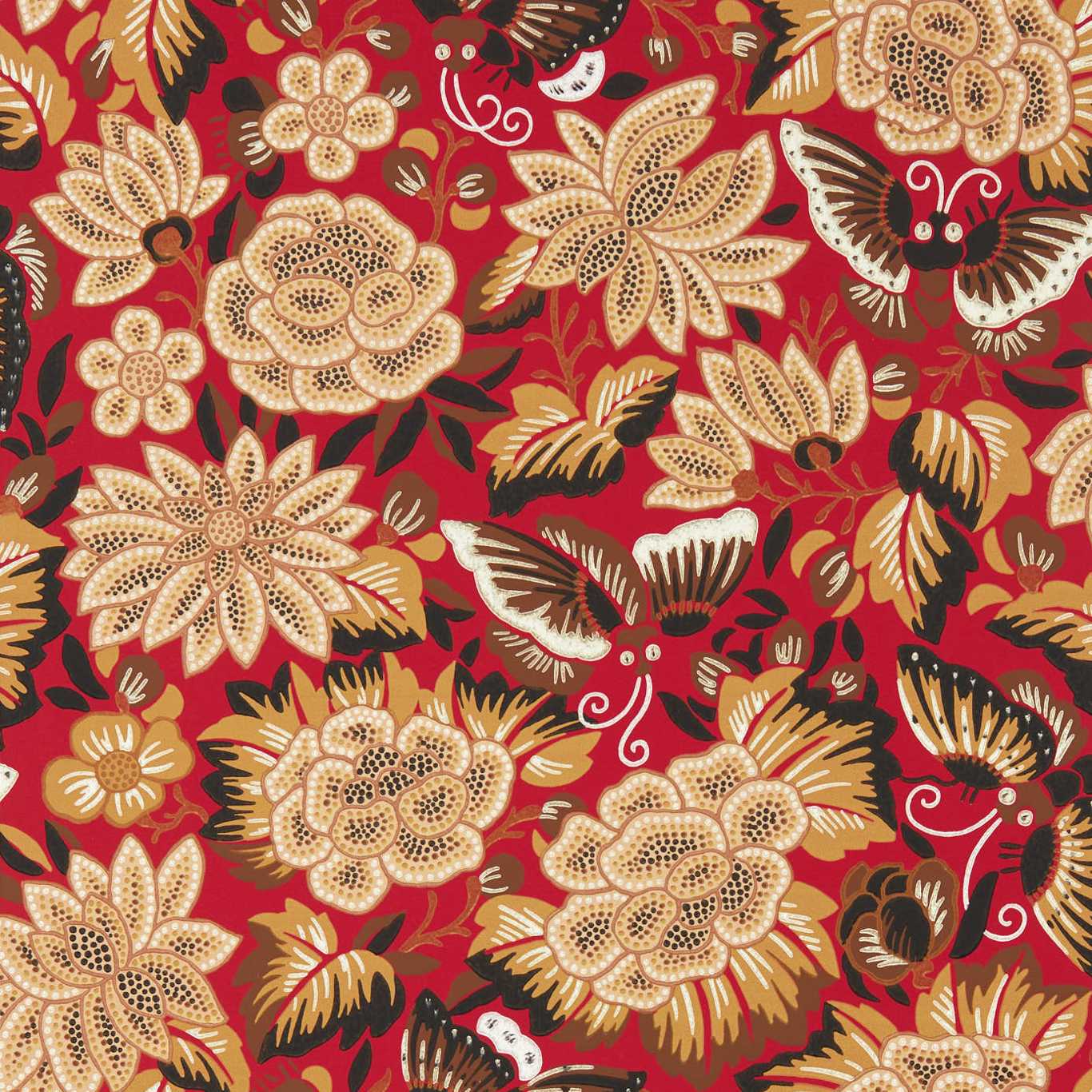 Amara Butterfly Wallpaper - Red