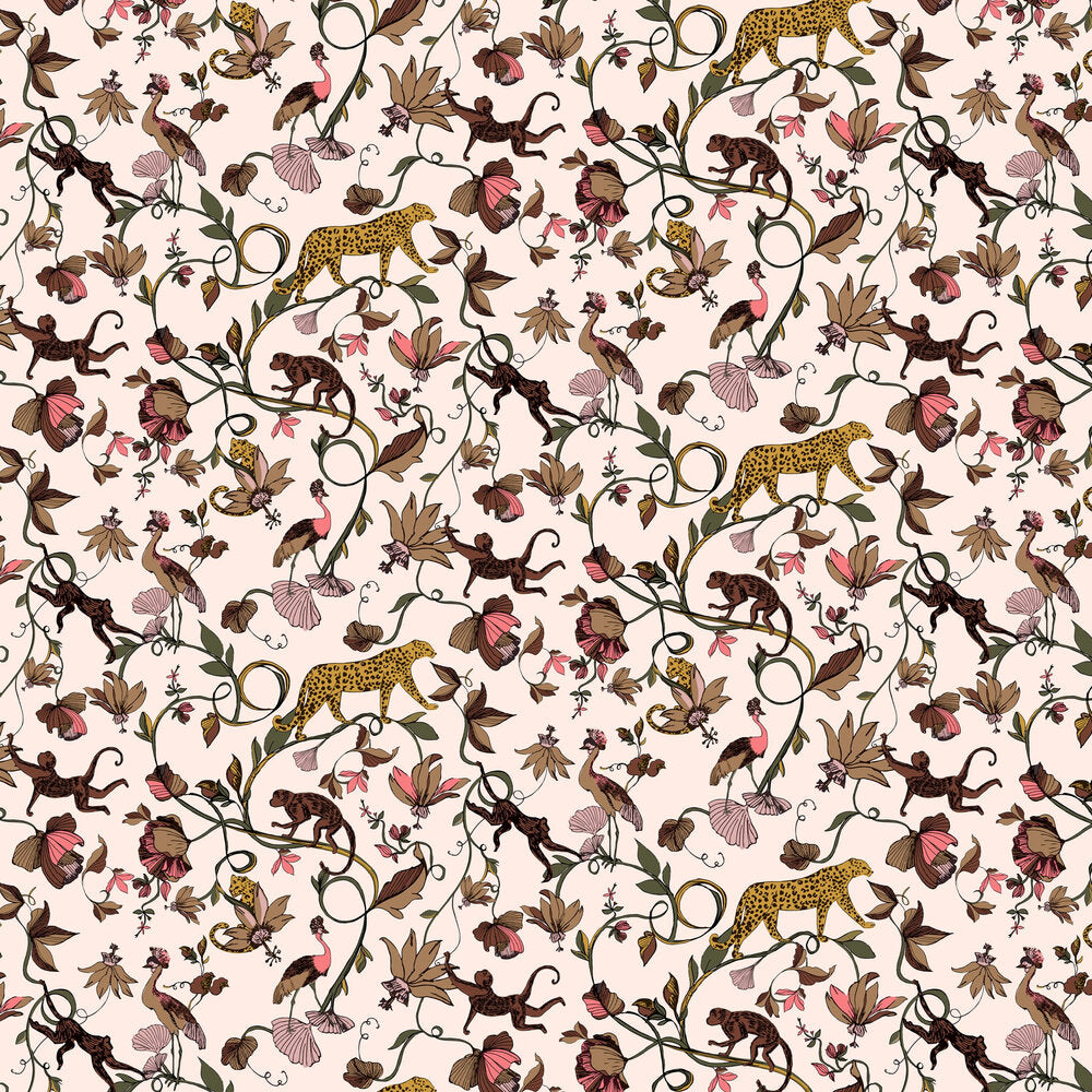 Exotic Wildlings Wallpaper - Brown