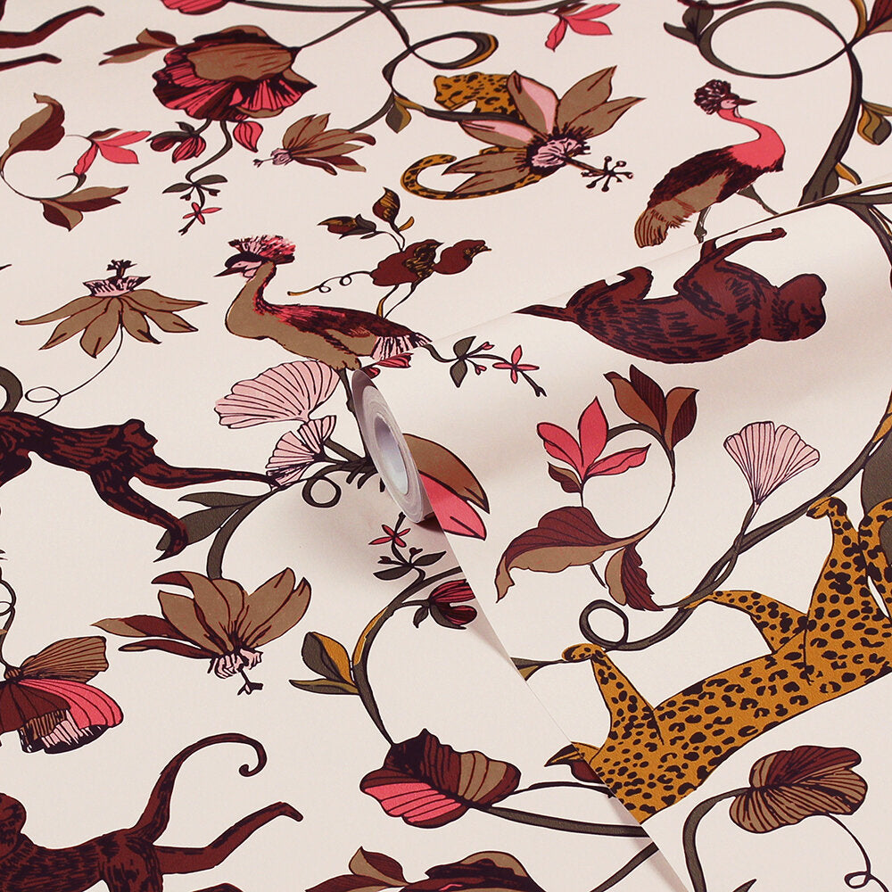 Exotic Wildlings Wallpaper - Brown
