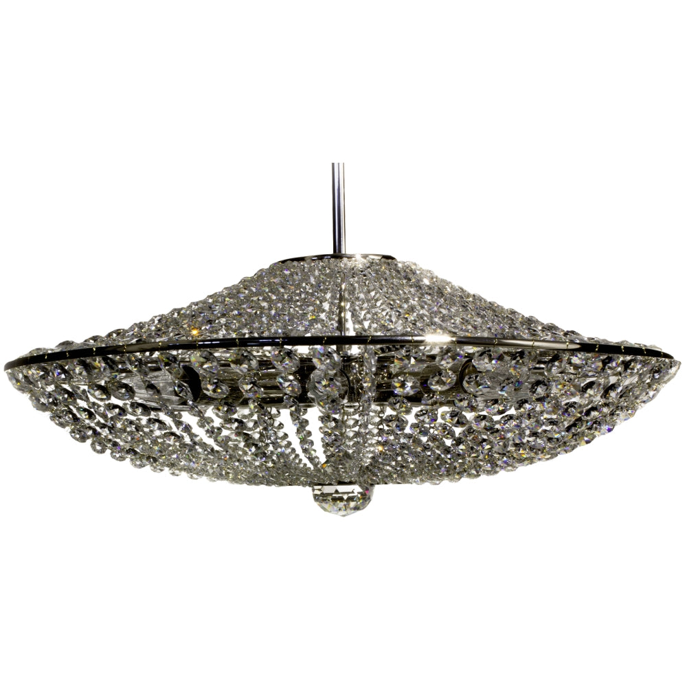 Estelle crystal chandelier with adjustable suspension wire