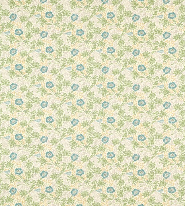Mallow Fabric - Green - Clarke & Clarke - William Morris