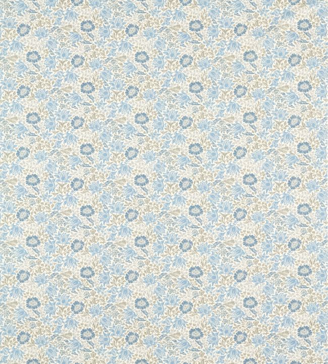 Mallow Fabric - Blue - Clarke & Clarke - William Morris