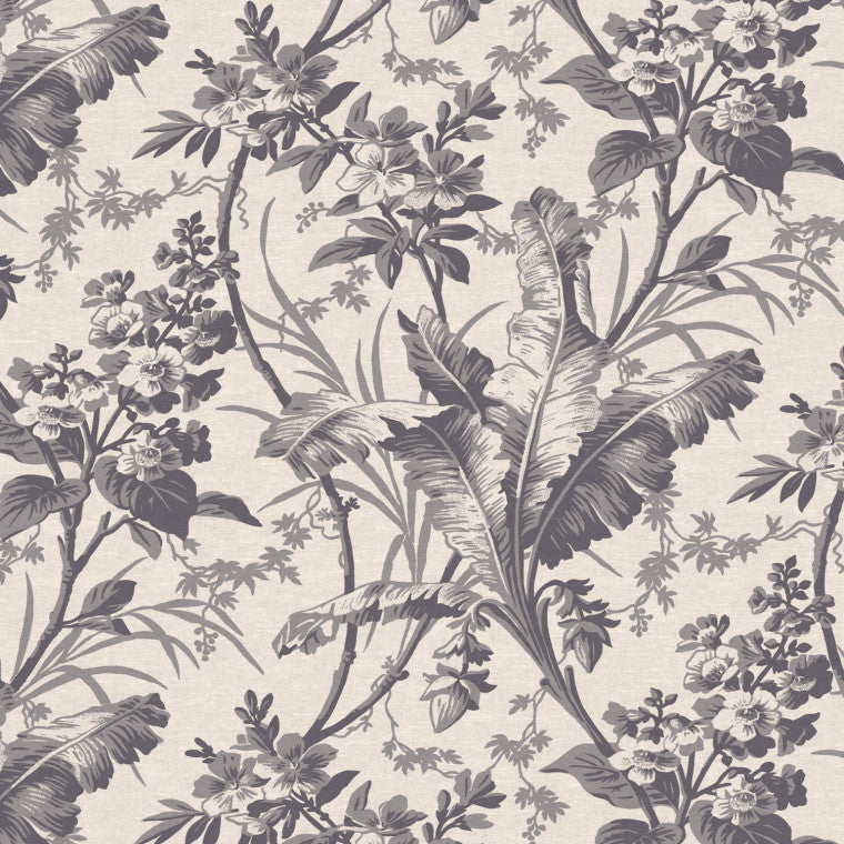 FERNBROOK Charcoal Linen Mix Fabric - Warner House