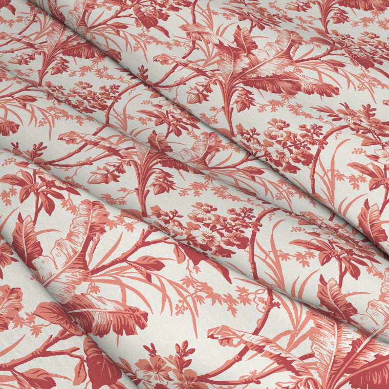 FERNBROOK Red Linen Mix Fabric - Warner House