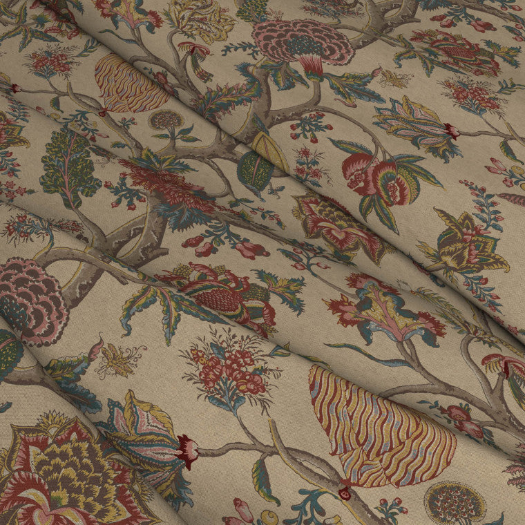 FLAME OF THE FOREST Antique Outdoor Fabric - Warner House