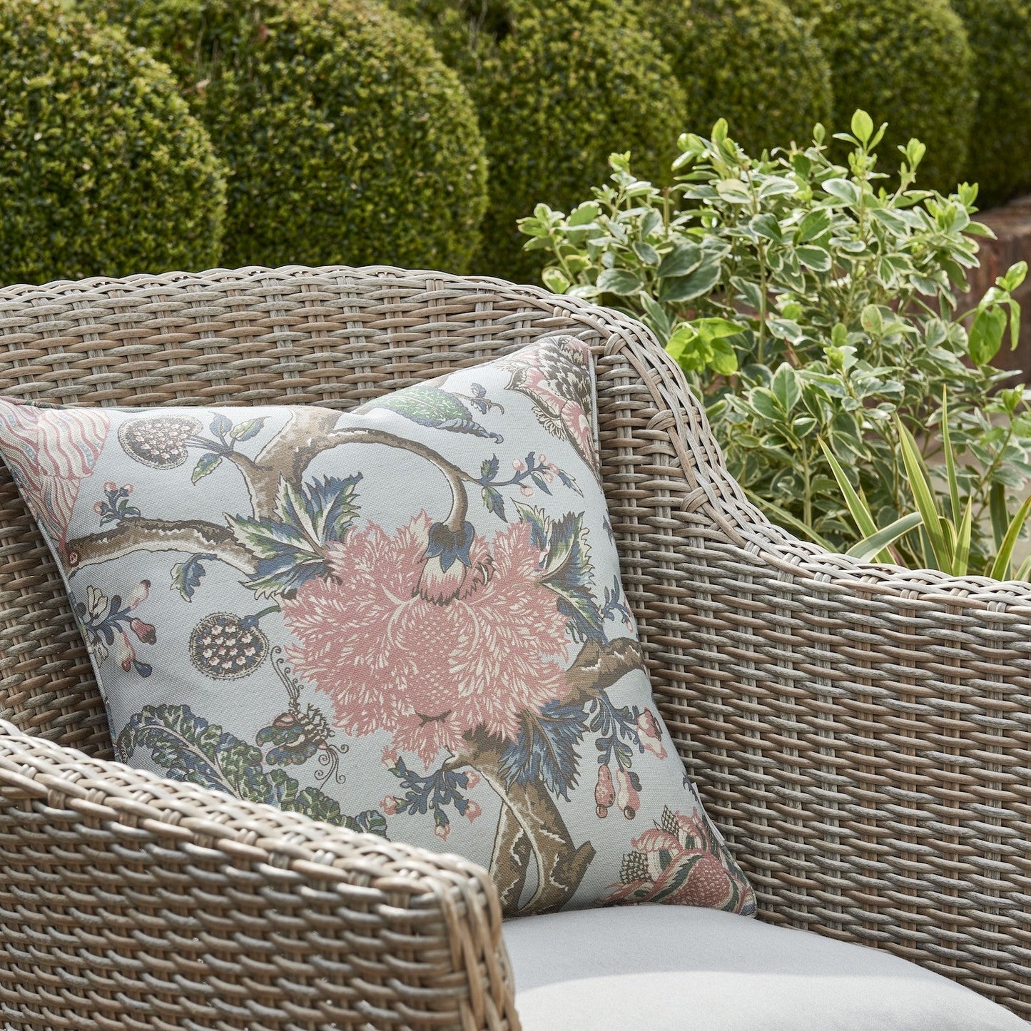 FLAME OF THE FOREST Eggshell Outdoor Cushion - Warner House