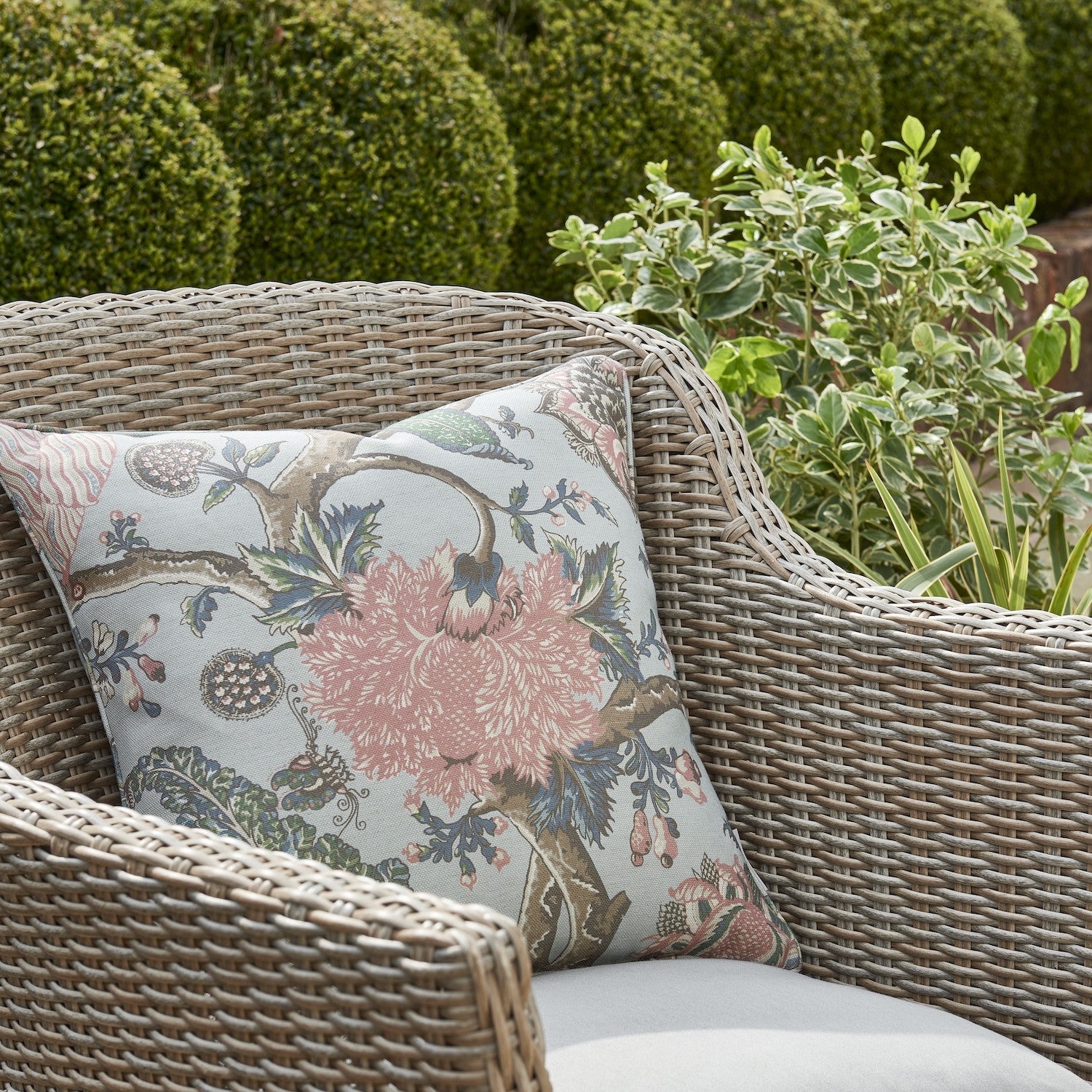 FLAME OF THE FOREST Eggshell Outdoor Cushion - Warner House