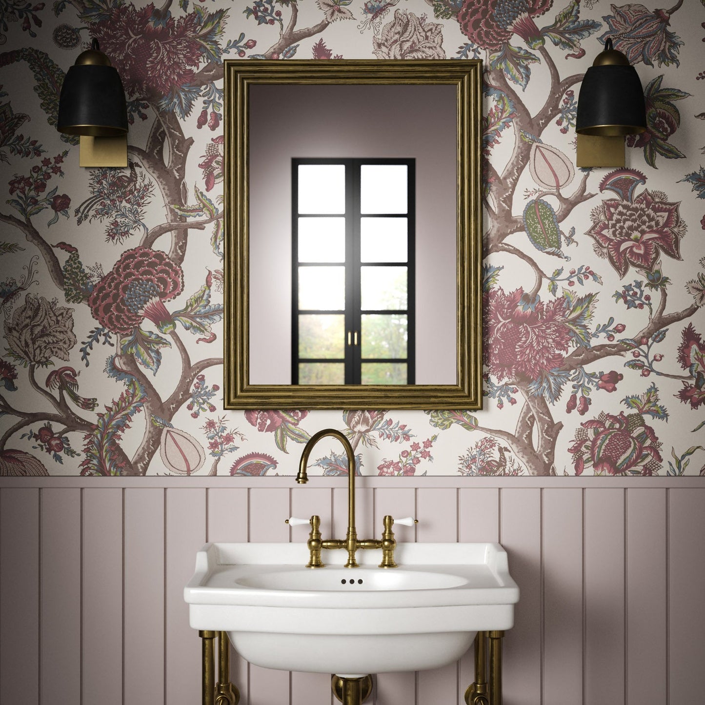 FLAME OF THE FOREST Mulberry Wallpaper - Warner House