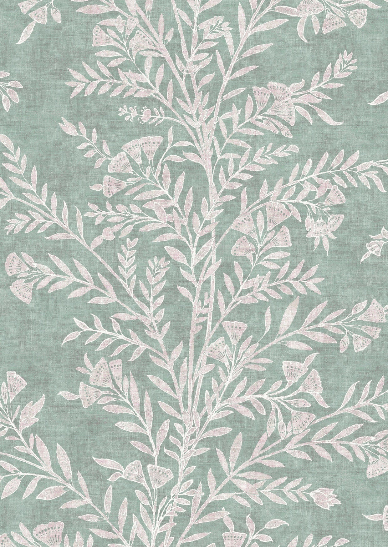 Fan Flower Eucalyptus Wallpaper - Green - Lewis & Wood