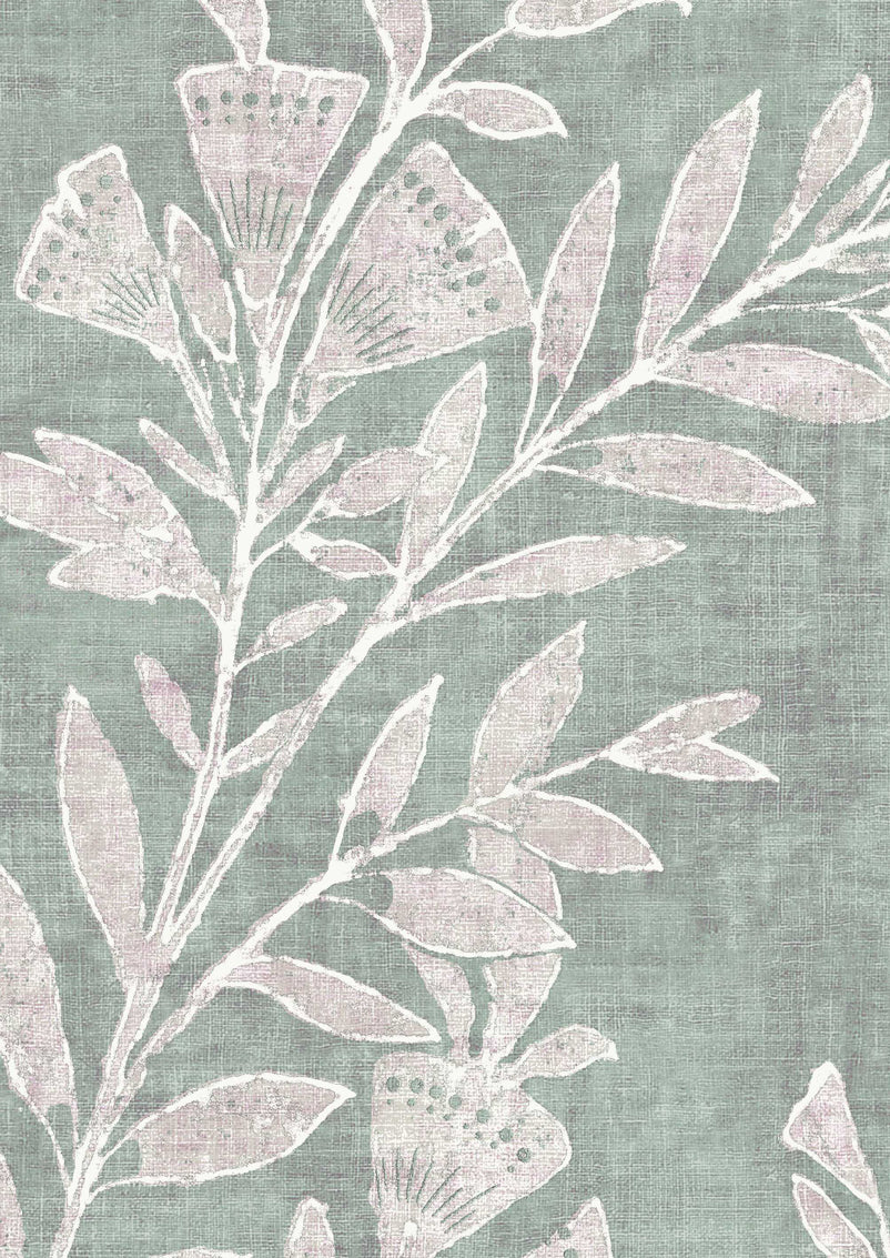 Fan Flower Eucalyptus Wallpaper - Green - Lewis & Wood