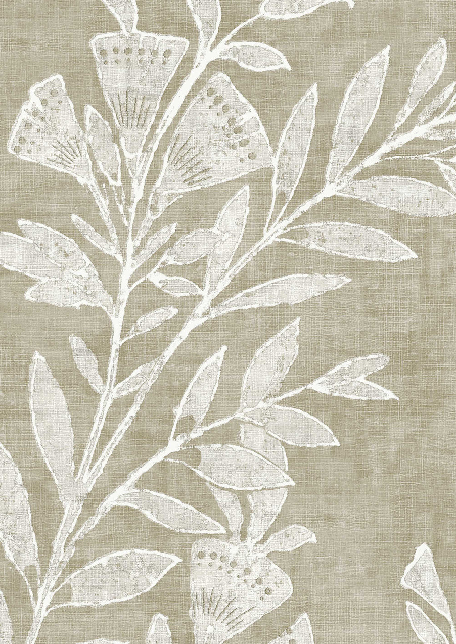 Fan Flower Gold Dust Wallpaper - Sand - Lewis & Wood