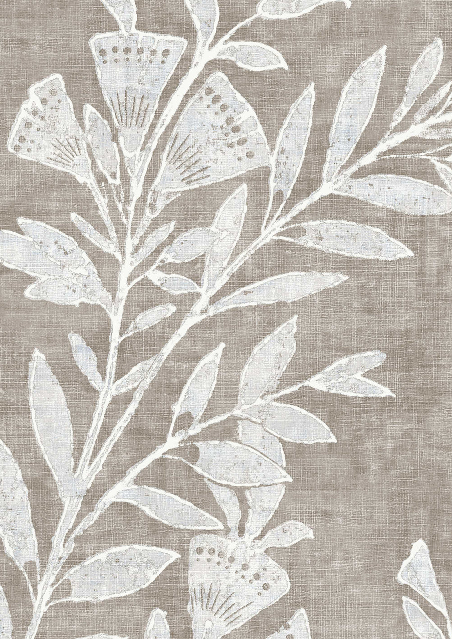Fan Flower Plaster Wallpaper - Pink - Lewis & Wood