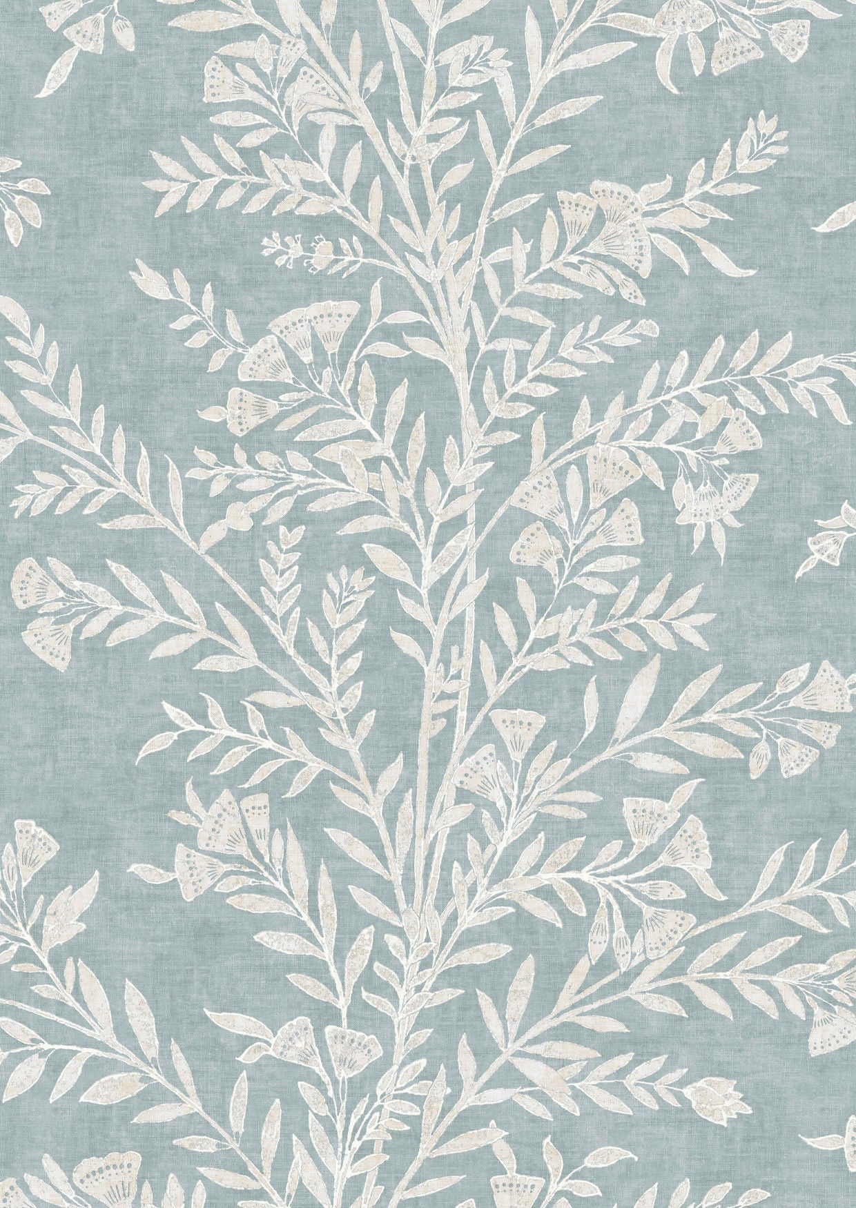 Fan Flower Sky Wallpaper - Blue - Lewis & Wood