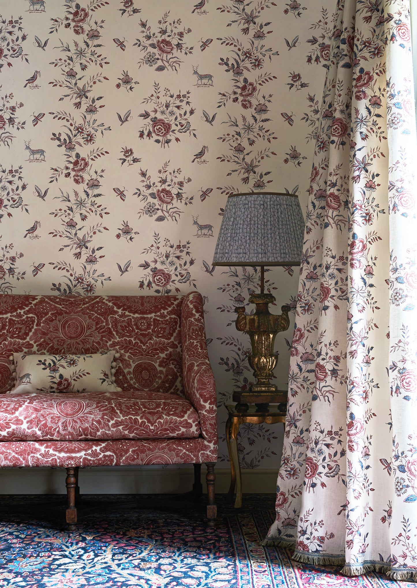 Fleurie Wallpaper - Pink - Lewis & Wood