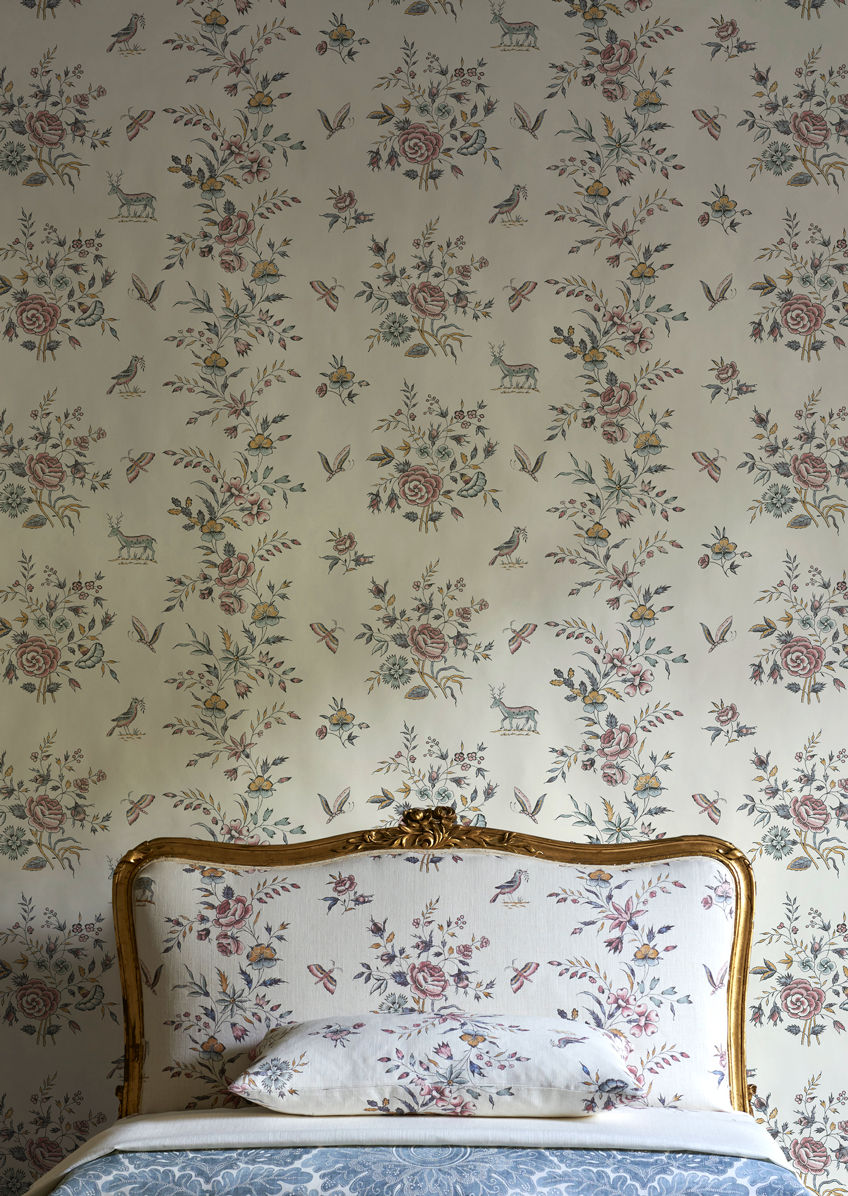 Fleurie Wallpaper - Red - Lewis & Wood
