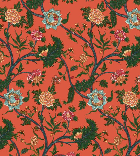 Palampore Fabric - Orange - Gaston y Daniela