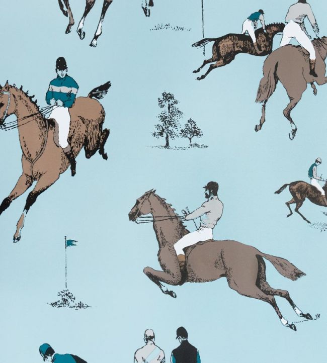Hipodromo Wallpaper - Blue - Gaston y Daniela