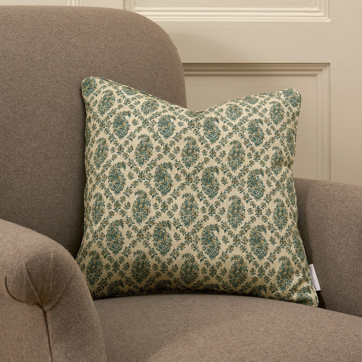 GIVERNY Teal Linen Mix Cushion - Warner House